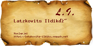 Latzkovits Ildikó névjegykártya