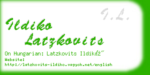 ildiko latzkovits business card